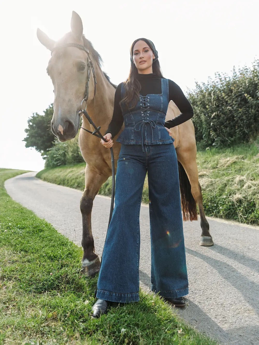Reformation x Kacey Musgraves Austin Ultra High Rise Wide Leg Jeans Sz 33 Elwood - Picture 10 of 11